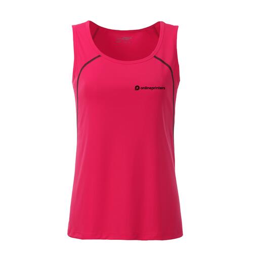 D�bardeur de sport rose n�on/gris en polyester pour femmes.