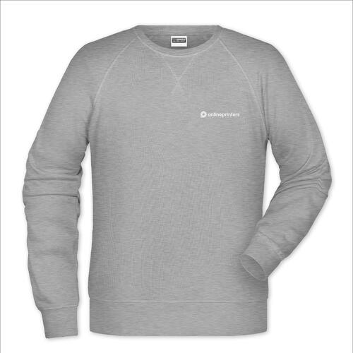 Sweat-shirt chin� gris en m�lange coton-polyester pour hommes.