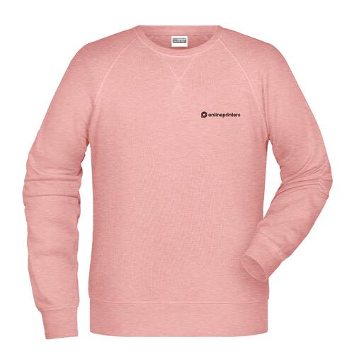 Sweat-shirt chin� rose en m�lange de coton pour hommes.
