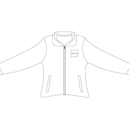 Veste en polaire avec fermeture éclair intégrale et poches.