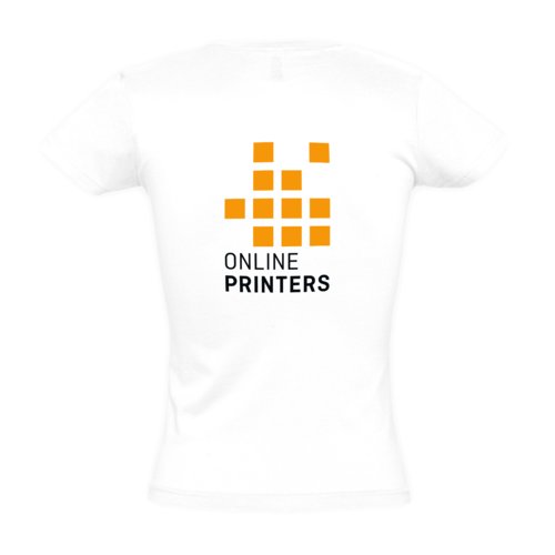 T-shirt blanc en coton pour femmes  manches courtes.