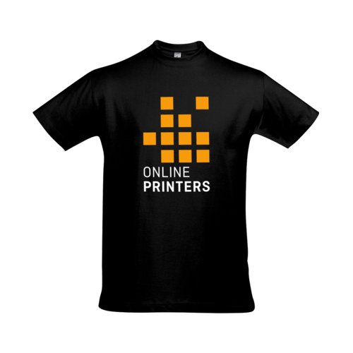 T-shirt en coton noir profond pour hommes  manches courtes.