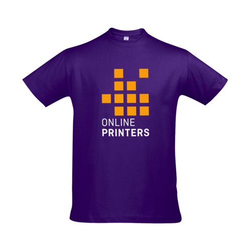 T-shirt violet fonc en coton  manches courtes.
