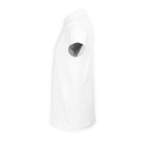 T-shirt blanc en coton pour hommes avec manches courtes.