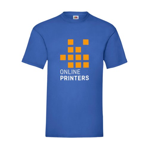 T-shirt en coton bleu roi pour hommes avec manches courtes.