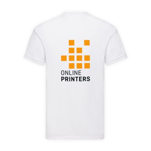 T-shirt blanc en coton pour homme avec manches courtes.