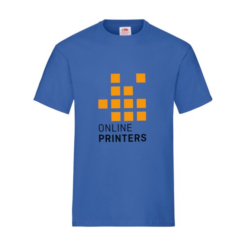 T-shirt en coton bleu roi pour hommes avec manches courtes.