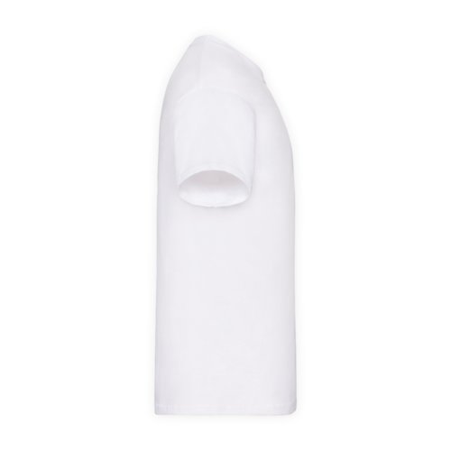 T-shirt blanc en coton pour hommes avec manches courtes.