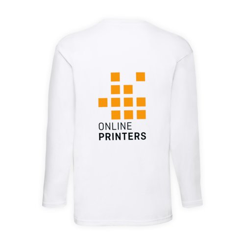 T-shirt blanc  manches longues en coton pour hommes.