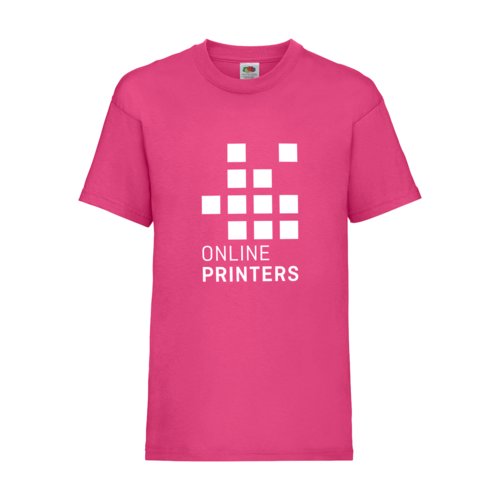 T-shirt enfant en coton fuchsia  manches courtes.