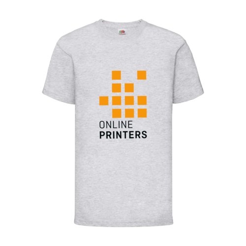T-shirt enfant en coton gris chin  manches courtes.