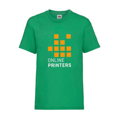 T-shirt vert en coton pour enfants avec manches courtes.