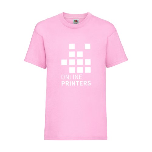 T-shirt rose clair en coton pour enfants  manches courtes.