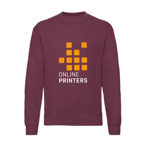 Sweat-shirt bordeaux en mlange de coton pour hommes.