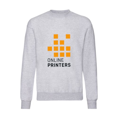 Sweat-shirt chin gris en coton et polyester pour hommes.