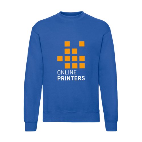 Sweat-shirt bleu roi en mlange de coton pour hommes.