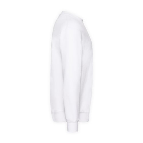Sweat-shirt blanc en coton et polyester pour hommes.