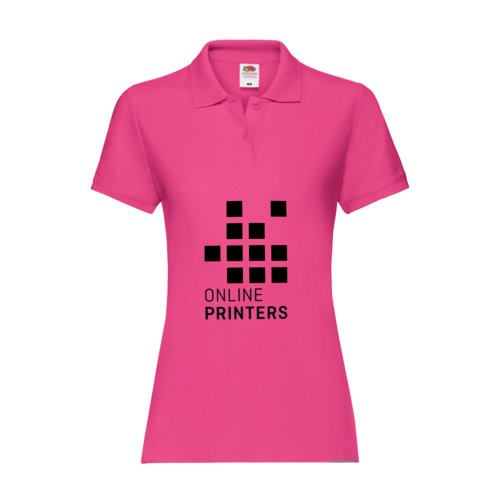 Polo en coton fuchsia pour femme.