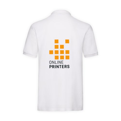 Polo blanc en coton pour hommes avec manches courtes.
