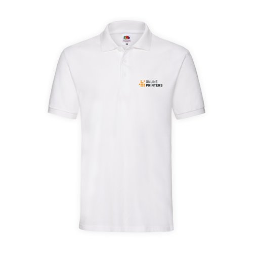 Polo blanc en coton pour homme avec courte patte boutonne.