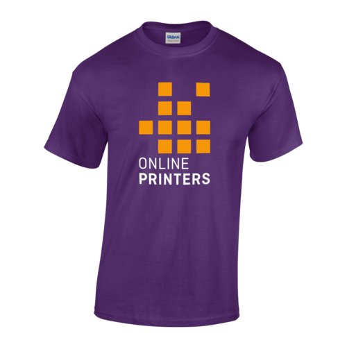 T-shirt violet en coton pour homme  manches courtes.