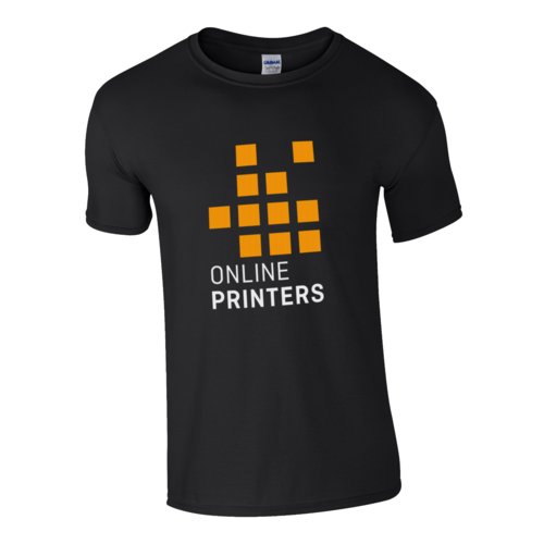 T-shirt noir en coton pour hommes avec manches courtes.
