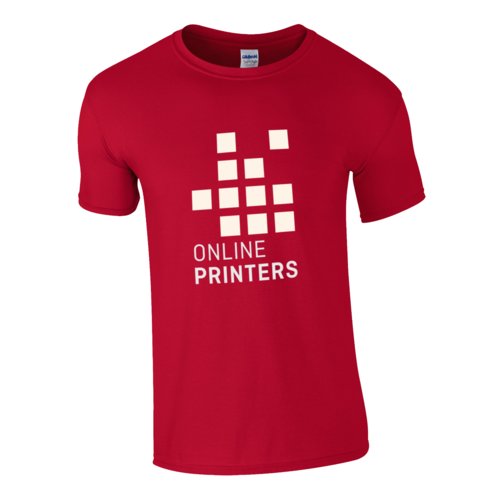 T-shirt en coton rouge cerise pour homme  manches courtes.