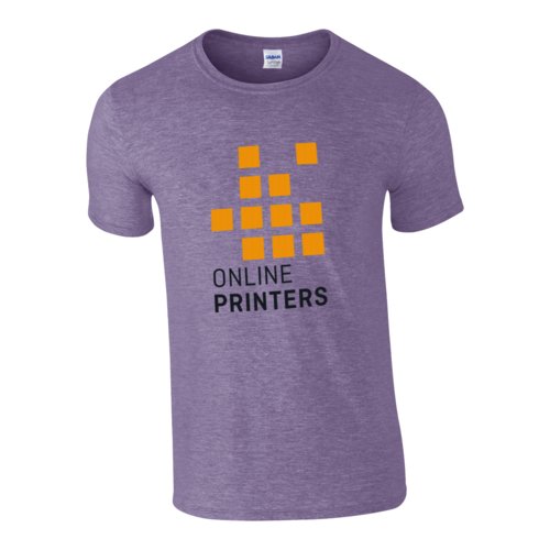 T-shirt en coton violet chin pour homme avec manches courtes.