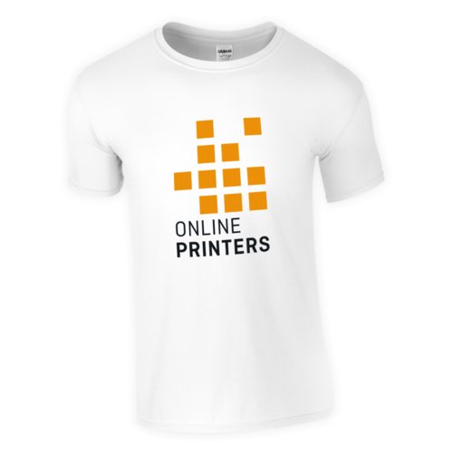 T-shirt blanc en coton pour hommes  manches courtes.