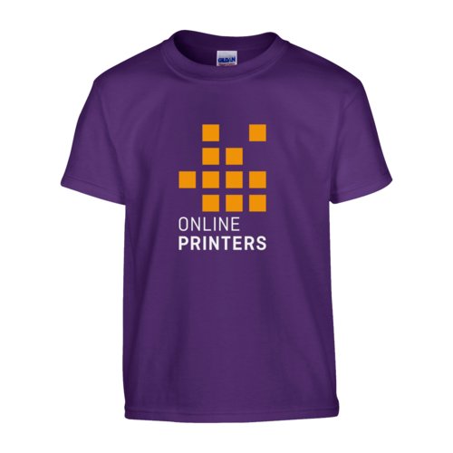 T-shirt violet en coton, coupe unisexe, avec manches courtes.