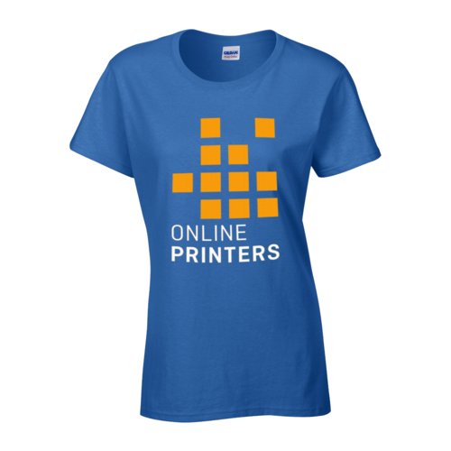 T-shirt bleu roi en coton pour femme  manches courtes.
