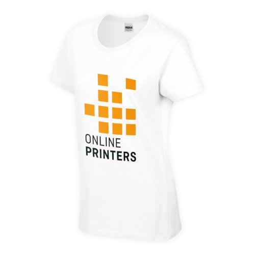 T-shirt blanc en coton pour femmes  manches courtes.