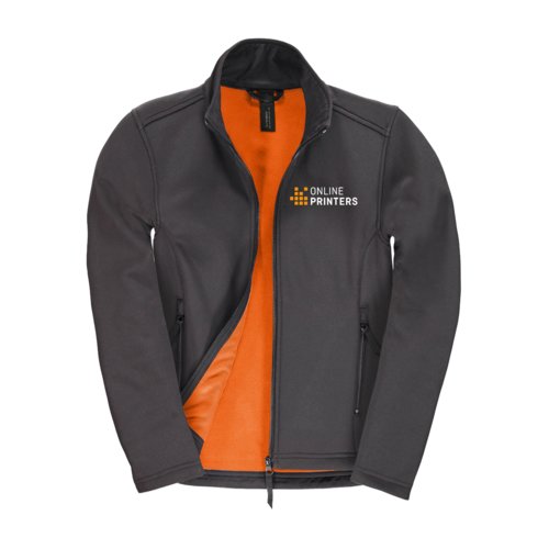 Veste softshell pour femme gris fonc en polyester et lasthanne avec fermeture clair.
