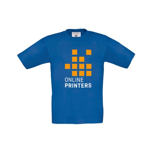 T-shirt enfant bleu roi en coton avec manches courtes.