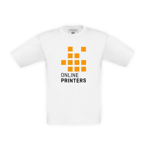 T-shirt blanc en coton pour enfants  manches courtes.