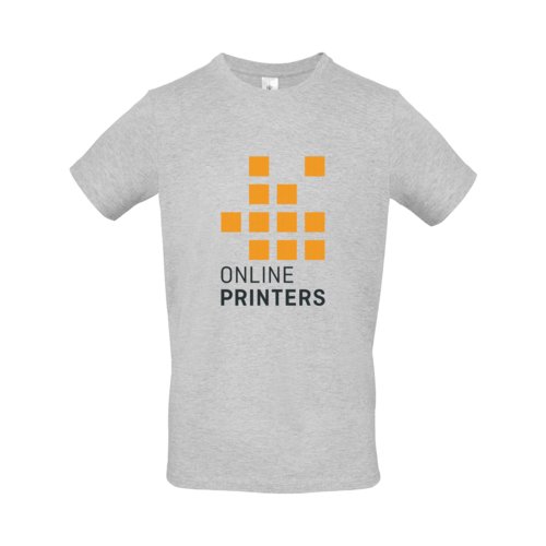 T-shirt en coton gris cendr pour homme  manches courtes.