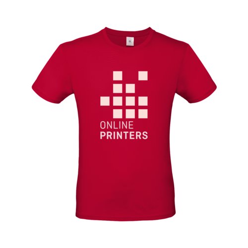 T-shirt rouge fonc en coton pour homme  manches courtes.