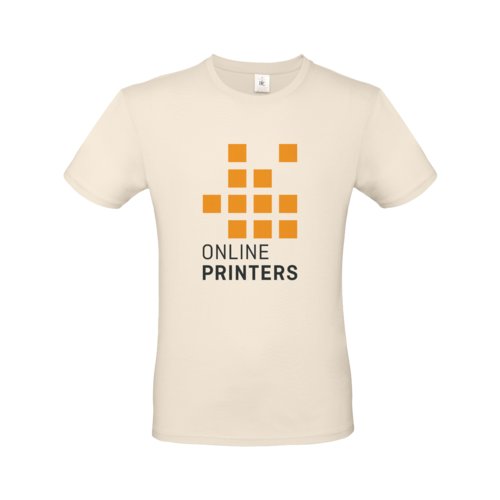 T-shirt beige en coton pour homme  manches courtes.