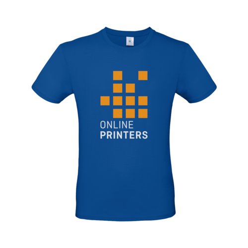 T-shirt bleu roi en coton pour homme  manches courtes.