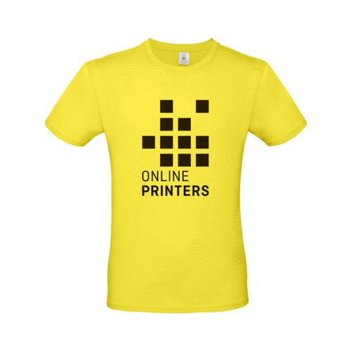 T-shirt jaune en coton pour homme  manches courtes.