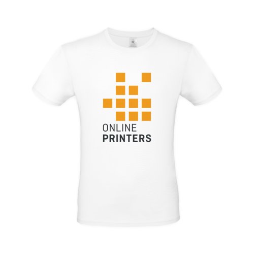 T-shirt blanc en coton pour homme avec manches courtes.