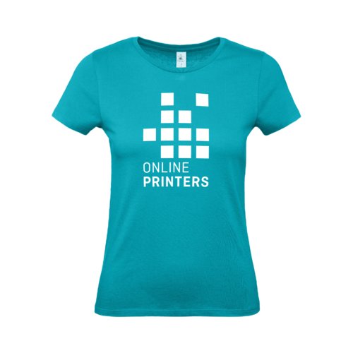 T-shirt turquoise en coton pour femmes  manches courtes.