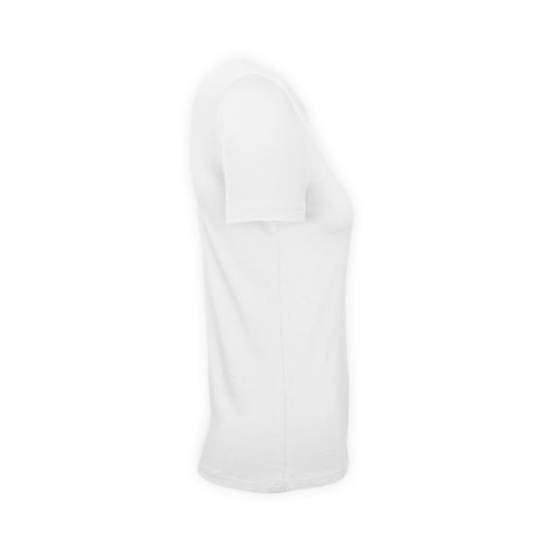 T-shirt blanc en coton pour femmes  manches courtes.