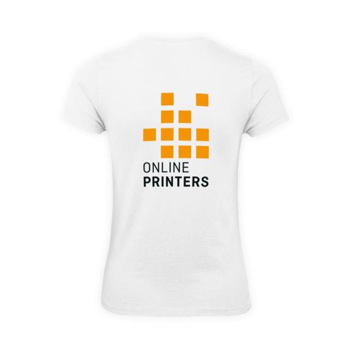 T-shirt blanc en coton pour femme  manches courtes.