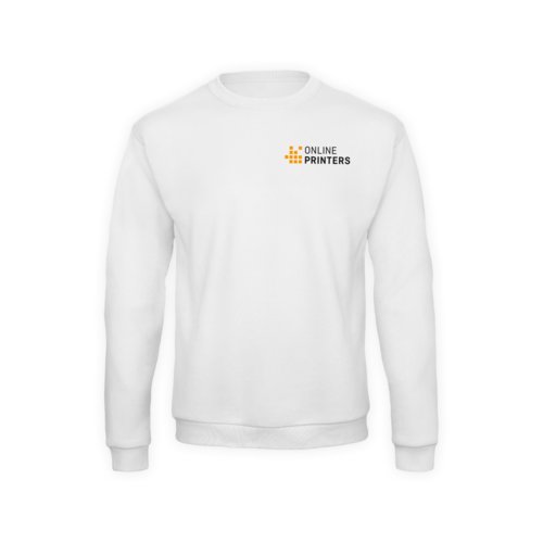 Sweat-shirt blanc en mlange de coton pour hommes.