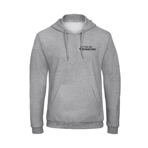 Sweat  capuche gris chin en mlange de coton avec capuche et poche kangourou.