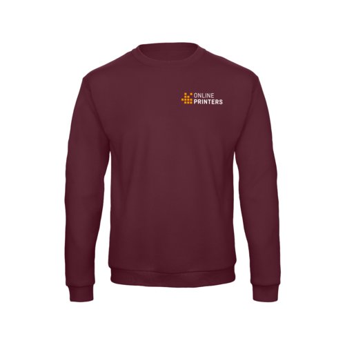 Sweat-shirt bordeaux en mlange polyester-coton.