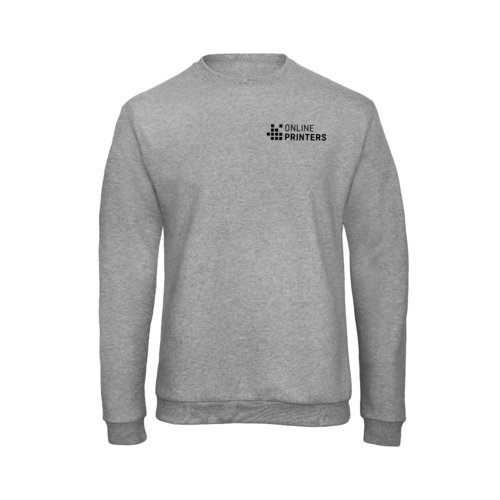 Sweat-shirt gris chin en mlange de coton pour hommes.