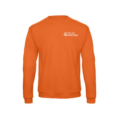 Sweat-shirt orange en mlange de coton pour hommes.