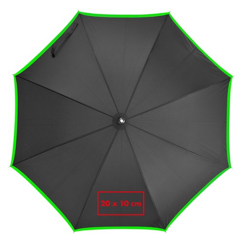 Parapluie automatique noir avec bordure colore.